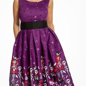 🦄RARE FIND!!! ☠🔮🦴🦇LINDY BOP LANA WITCH DOCTOR DRESS -PURPLE